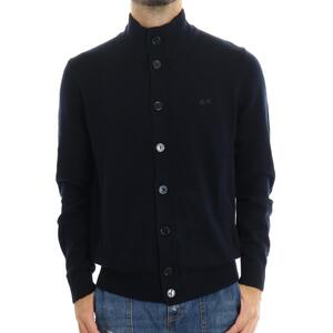 MAGLIA CON BOTTONI NAVY